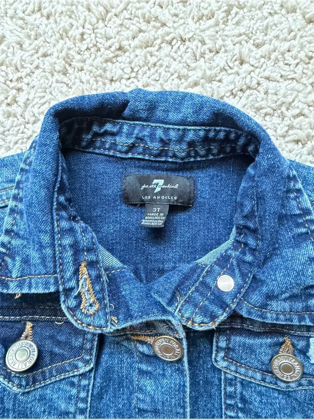 Toddler Girl Dark Blue Jean Jacket 3T